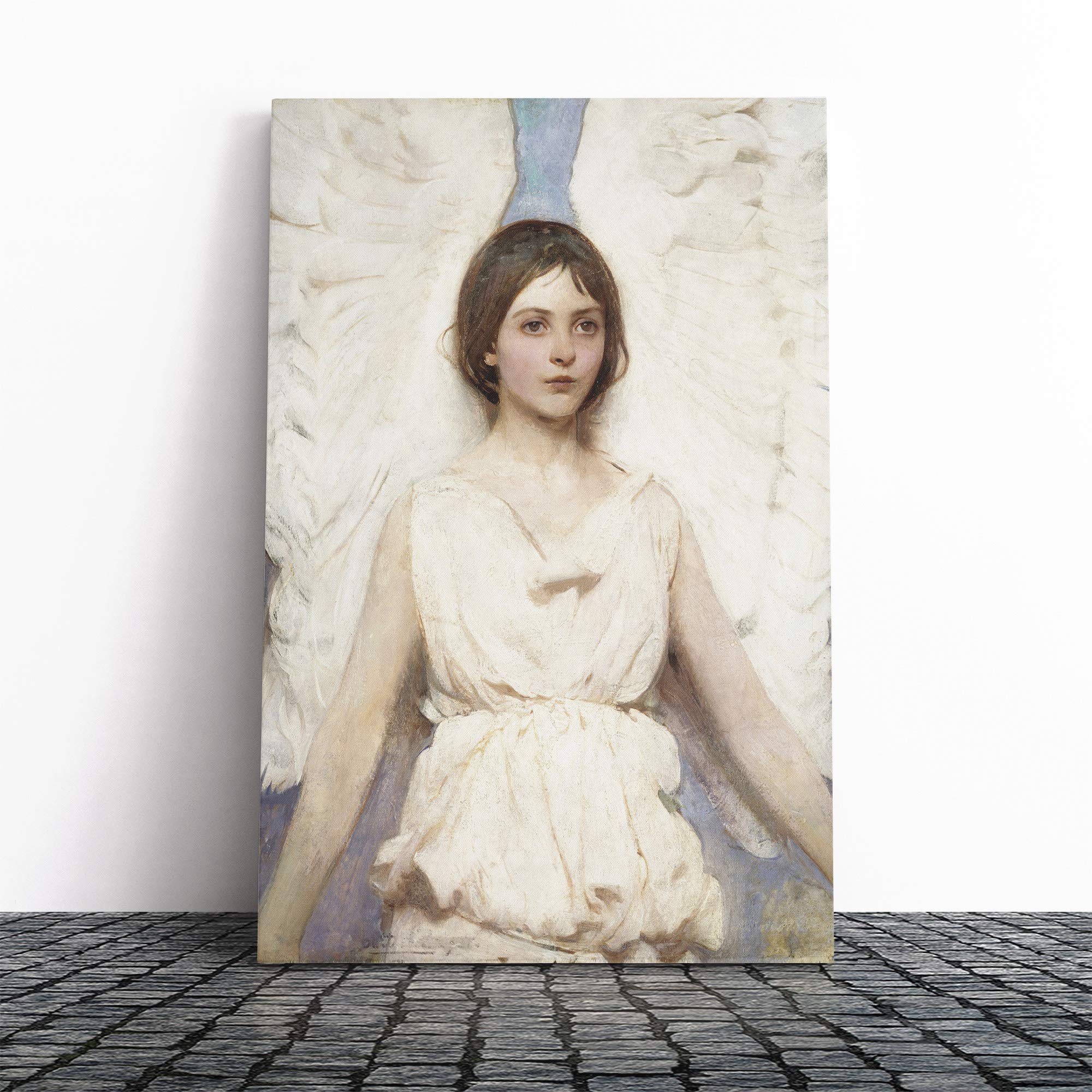 Abbott Handerson Thayer Angel Canvas Print | Gallery Wrapped 30mm Frame Wall Art | 20x14 inches | Ready to Hang | Modern Religious Picture | Living Room Bedroom Lounge Office