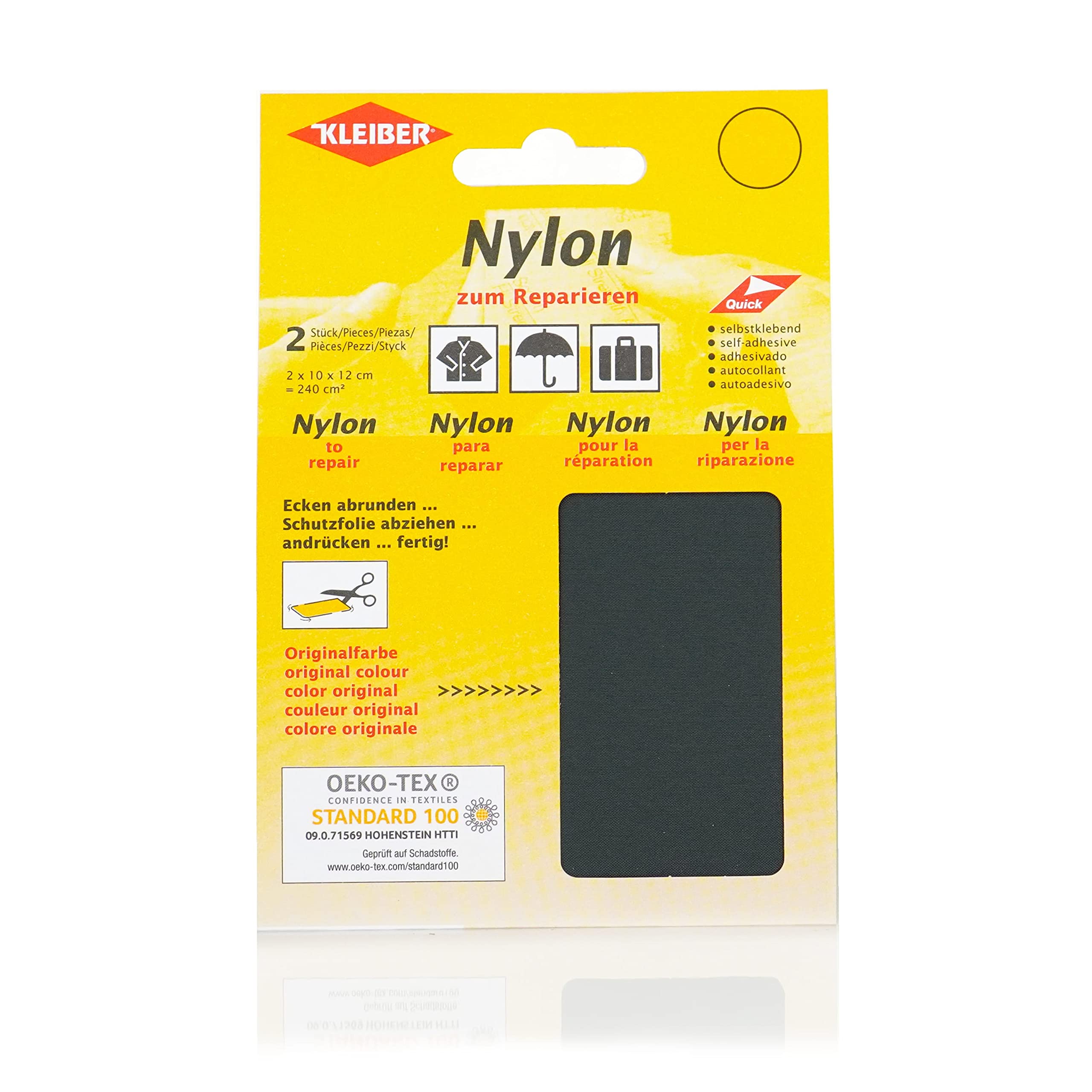 Kleiber Self Adhesive Nylon Repair Material, Grey
