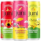 Juni Sparkling Adaptogen Drink, Mood and Focus, Lemonade Variety 12 Pack | Zero Sugar, USDA Organic, Ashwagandha, Lion&rsquo;s Mane &amp; Reishi Mushrooms