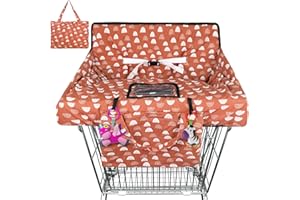 YRHSNCLSDG Boho Rainbow Shopping Cart Cover & Grocery Cart Cover， Portable 2-in-1 High Chair Cover with Safety Harness, Multifunctional Cart Covers with Clear Phone Pouch