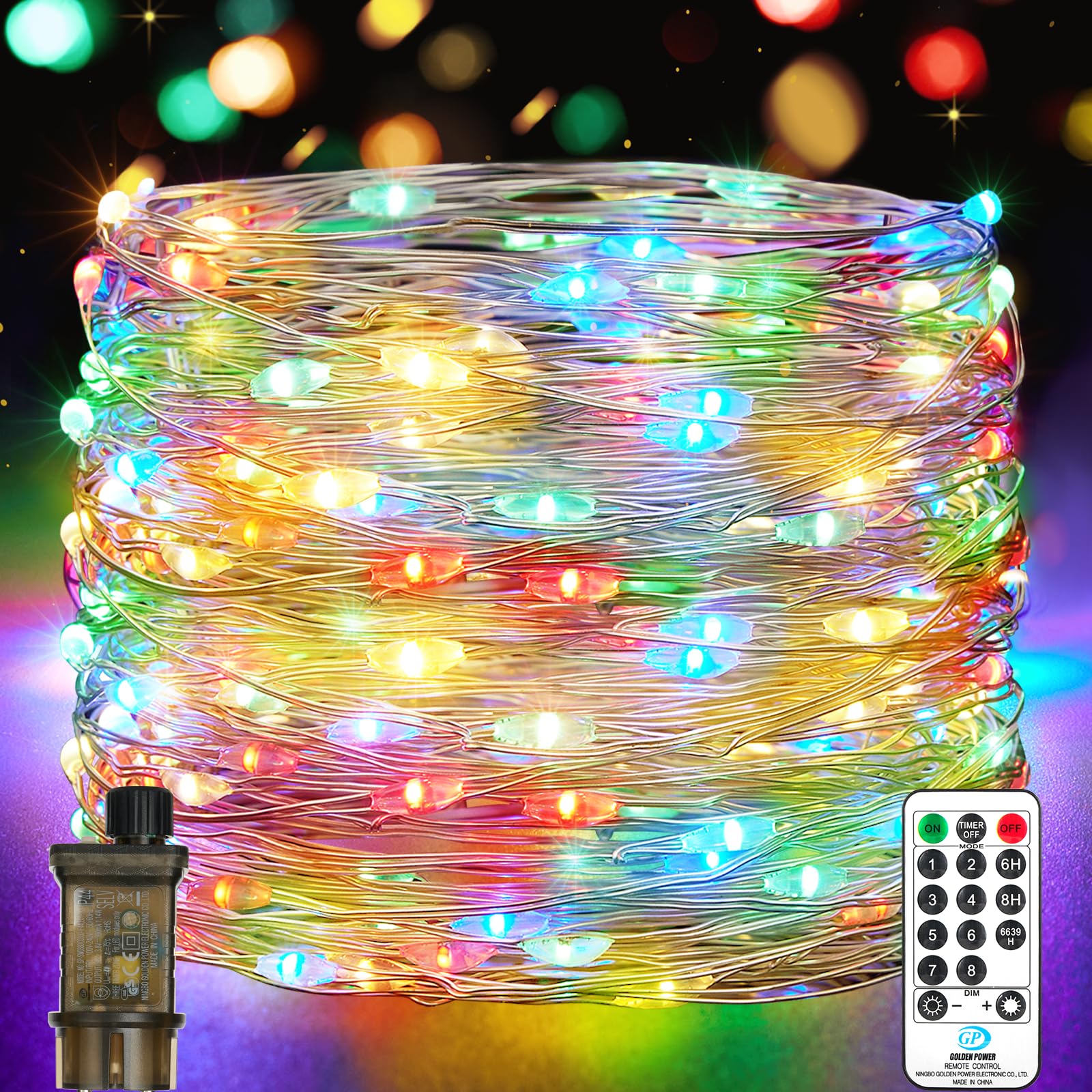 Vacoulery String Lights Mains Powered, 18M 150LEDs Outdoor Lights Mains Powered, Fairy Lights Plug in Waterproof with Timer, Garden Fairy Lights for Christmas Wedding Bedroom Decoration