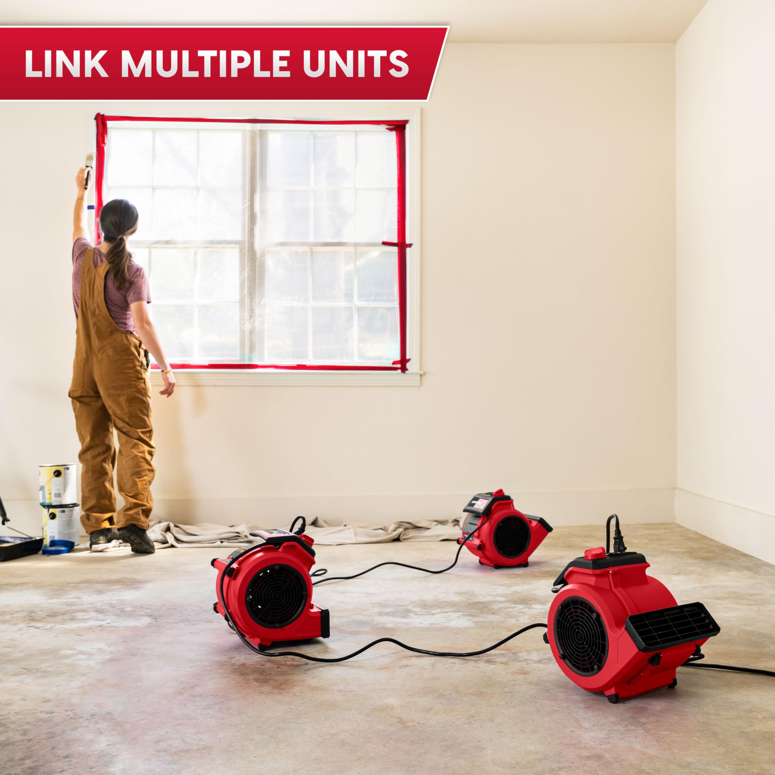 Vacmaster 3 Speed Floor Fan 156W 550CFM Air Mover Utility Blower Fan – AM201 1101