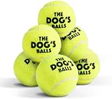 The Dog's Balls Small Yellow 6-Pack Dog Tennis Balls Non-Abrasive Felt