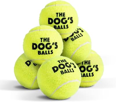 The Dog's Balls Small Yellow 6-Pack Dog Tennis Balls Non-Abrasive Felt