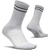 Feetures Elite Max Cushion Grip Mini Crew - Socks with Grippers for Barre, Pilates, Yoga & More - Grippy Socks -