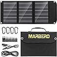 MARBERO Portable Solar Panel 30W Solar Panel Charger 23% High Efficiency Foldable Solar Panels QC3.0 USB & DC Port Compatible with Cell Phone Ipad Laptop IP65 Waterproof for Camping Outdoor Cloudy