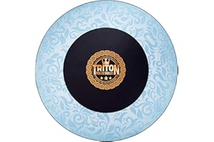 TRITON POKER TABLES Triton Premium Poker Table Mat for 8 Player - Portable Multi-Spandex Fabric Rubber Portable Poker Game Mat with Zippered Oxford Fabric Carry Bag – 50’’