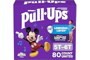 Pull-Ups Boys' Potty Training Pants, Size 5T-6T Training Underwear (46-60 lbs), 80 Count