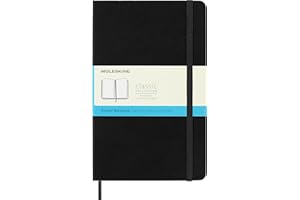 Moleskine Classic Notebook, Hard Cover, Large (5" x 8.25") Dotted, Black, 240 Pages