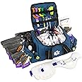 Lightning X Pre-Stocked EMS/EMT Trauma Kit w/Large First Responder Bag & 256 First Aid Medical Supplies - Blue