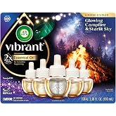 Air Wick Plug In Scented Oil Refills, Glowing Campfire &amp; Starlit Sky, 5ct | Air Wick refills,infused with essential oils for home,bedroom, bathroom,indoors,kitchens, office,hallways.Use as directed,5ct