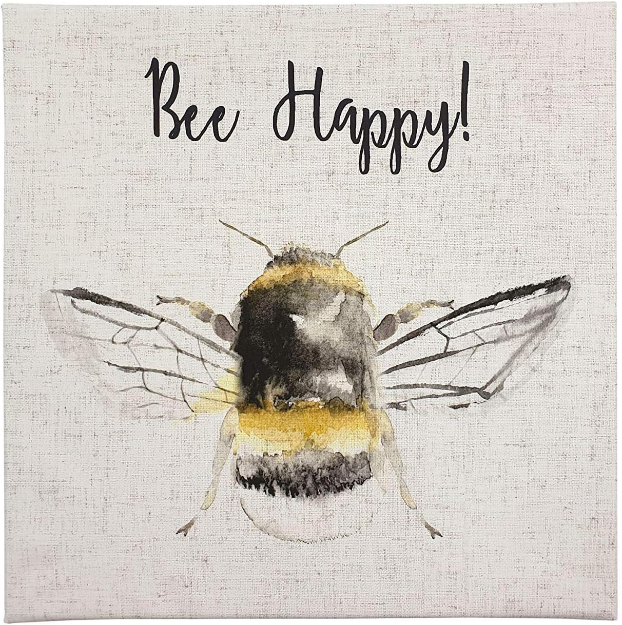 Evans Lichfield Bumblebee Bee Happy Canvas Picture Wall Art 40cm