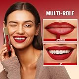 Oulac Matte Liquid Lipstick Dark Red 4.5ml Vegan Long Lasting Waterproof view 5