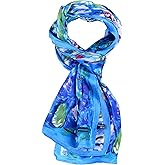 Salutto Women 100% Silk Scarves Van Gogh Painted Scarf