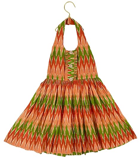 ikkat long frocks for kids