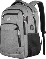 Marcello Laptop Backpack 15.6 Inch USB Charging Anti Theft Grey view 1