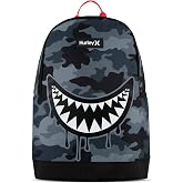 Hurley Unisex-Kids Graphic Backpack, Dark Grey Camo/Black, One Size