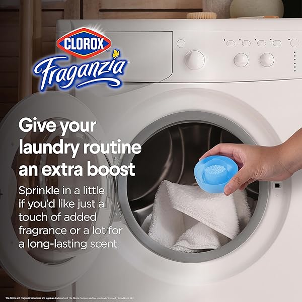CLOROX FRAGANZIA LAUNDRY SCENT BOOSTER CRYSTALS IN LINEN SCENT – VALUE SIZE SCENTED IN-WASH FRESHENER BEADS FOR FRESH, CLEAN, GREAT SMELLING CLOTHES AND LINENS, 70 OUNCE