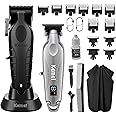 KEMEI Hair Clippers for Men, Professional Clipper and Trimmers Set, Cordless Zero Gap Trimmer for Men with LED Display, 11 Guide Combs