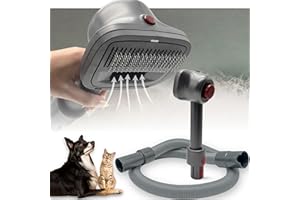 ENUKYCOM Pet Hair Grooming Brush Vacuum Attachment for Dyson V7 V8 V10 V11 V15/Big Ball/V6 DC58 DC59, Compatible with Shark NV501/HV322/HV301 Miele 1-3/8'' & Small Shop Vacs 1.25" – Cat/Dog Grooming Brush