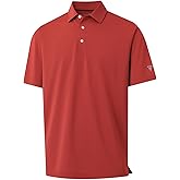 M MAELREG Mens Polo Shirts Short Sleeve Quick Dry Moisture Wicking Athletic Performance Jacquard Collared Golf Shirt for Men