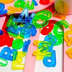 67 Pcs Plastic Practice Set Transparent Letters and