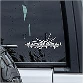 MYMKO Adventure Mountain Forest Decal, Outdoor Car Window Decals, 6 Inches UV DTF Tranfer Car Stickers, Weatherproof Car Truck Window Bumper Sticker, Aesthetic Car Stickers and Decals for Hiking Lover