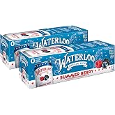 Waterloo Sparkling Water, Summer Berry Naturally Flavored, Pack of 24, 12 Fl Oz Cans | Zero Calories | Zero Sugar or Artificial Sweeteners | Zero Sodium