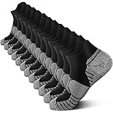 PAPLUS Compression Running Socks Women (6 Pairs), Ankle Athletic Socks Low Cut with Arch Support