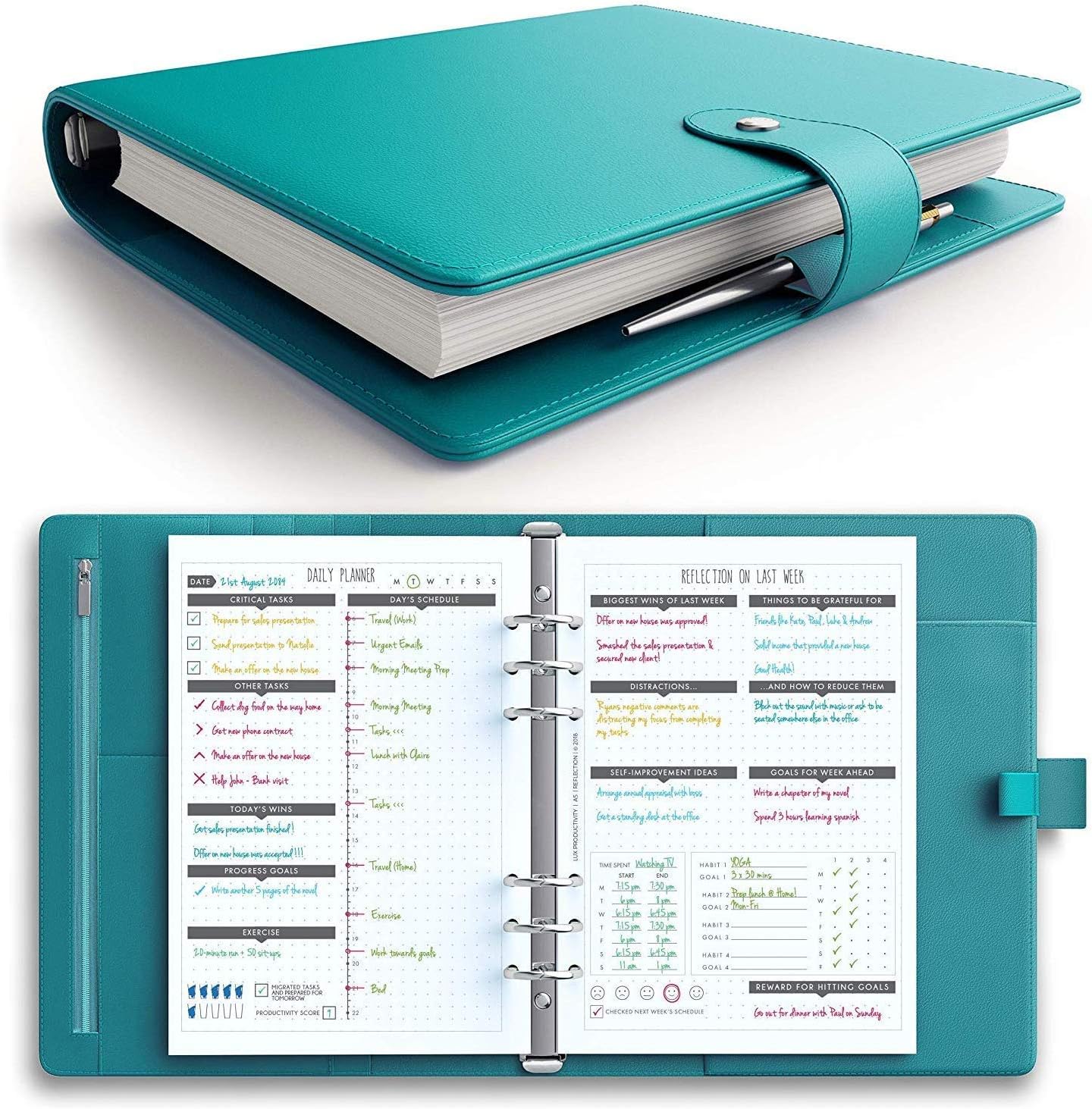 LUX Productivity PRO A5 Planner Best Undated with