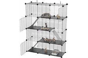 STILLCOVE Cat Cage Indoor, Big Wire Cat Cage Kennels Enclosures DIY Playpen Crates, Pet Pen C&C Cage for Multiple Cats Kittens
