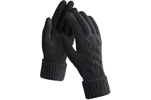 TRENDOUX Alpaca-wool Winter Gloves Women: Warm Folding Cuffs Touchscreen Soft Jacquard Thin Knit Glove Gift