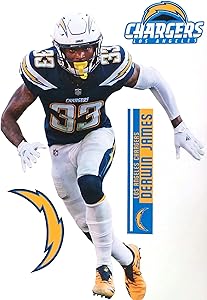 TEAMMATE Derwin James FATHEAD Los Angeles Chargers Logo Set Official NFL Vinyl Wall Graphics 17