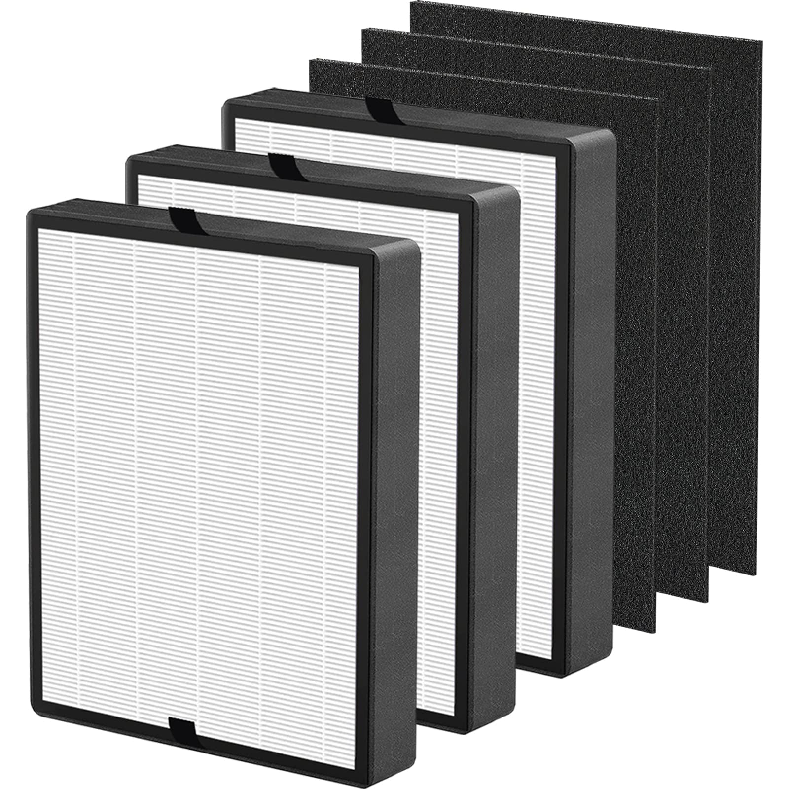 Photo 1 of 45i True HEPA Replacement Filter Compatible with BreatheSmart Flex and 45i Air Cleaner Purifier, 3 H13 True HEPA Filters with 3 Carbon Pre-Filters, Part # B4-Fresh / FL40-Silver-Carbon, 3 Pack