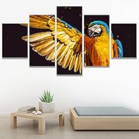SIGNWIN 5 Panel Canvas Wall Art Modern Art Birds Bohemian Expressive Multicolor Photography Single for Home Decorations Ready to Hang - 60