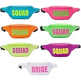 Bachelorette 80s Fanny Pack Set | 7 Pack | 1 Bride Fanny Pack and 6 Squad Fanny Packs | Bachelorette Party Favors