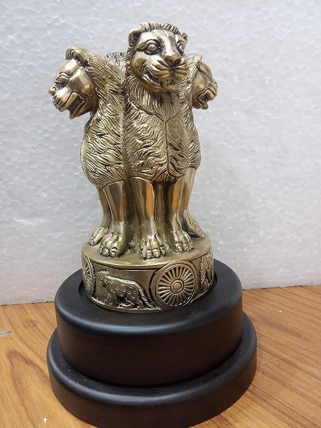 Buy AONA Decorative Brass Revolving Ashoka Stambh Emblem India Ashok