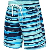 ZERULETS Boys Swim Trunks Toddler Boys Bathing Suit Swimming Shorts Kids Quick Dry Swimsuit Swimwear Beach Shorts 3-14 Years