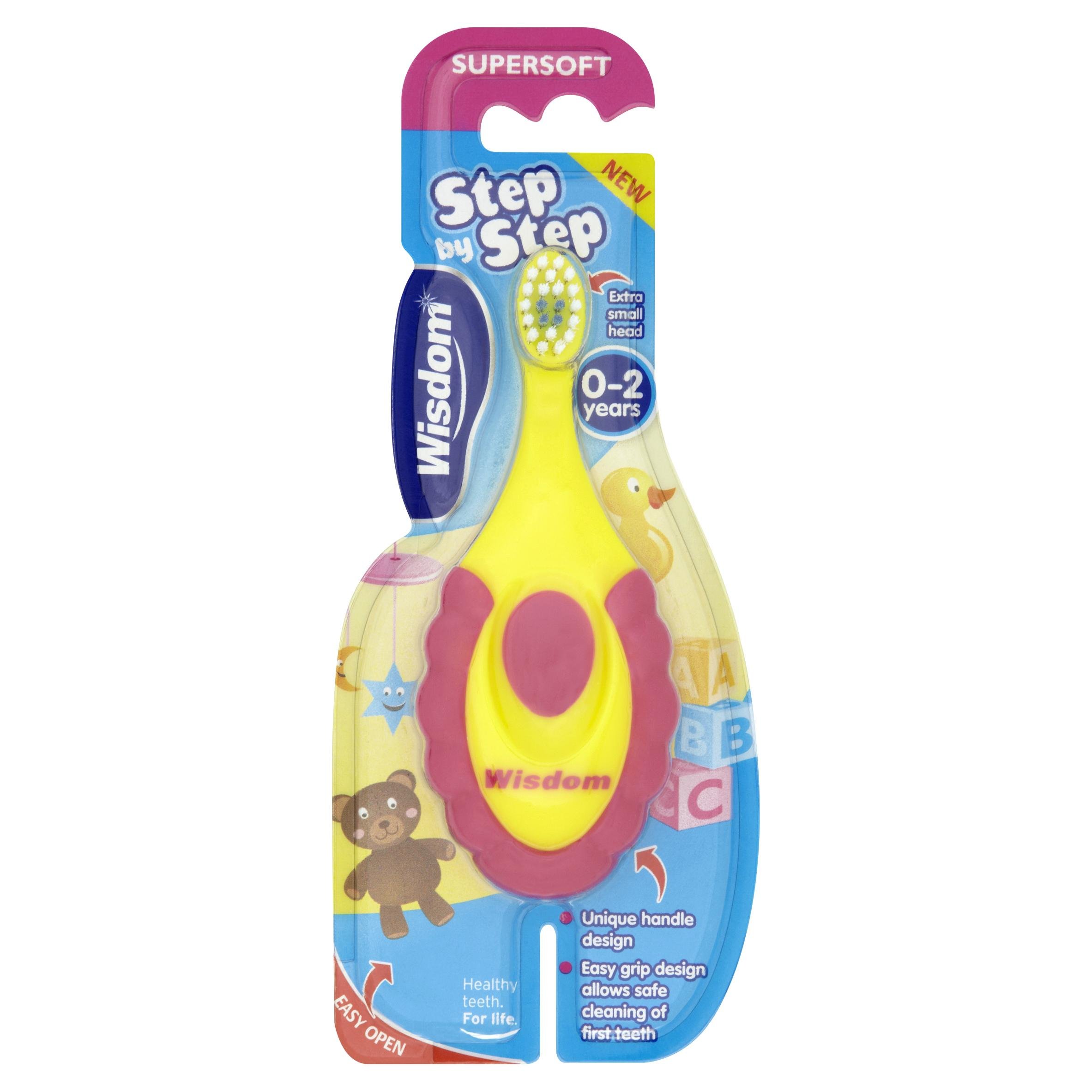 Wisdom Step By Step Super Soft Toothbrush For Children of 0-2 Year Old (Pack of 3)
