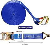 TLGREEN 9m x 50mm Double J Hook Ratchet Straps 11000 lbs Heavy Duty 4Pcs view 2