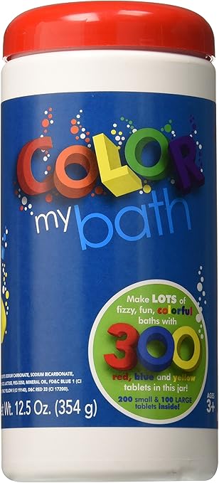 Amazon Com Color My Bath 300 Tablet Jar Fizzing Tub Water