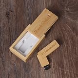 RXFSP Personalised Engraved Bamboo Wood USB Flash Drive 8GB - Wedding Gift view 3
