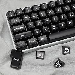 GMKWTL XVX Black Translucent Keycaps, Double Shot
