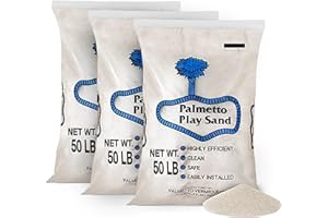 Palmetto 3 Pack Soft Play Sand, Clean and Safe Low-Dust Creme-Colored Natural Sand for Sensory Playtime, Ideal for Sandboxes and Play Areas, 50 lbs