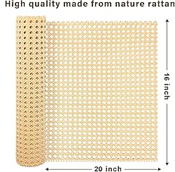 Natural Width Rattan, 16"x20" Cane Webbing