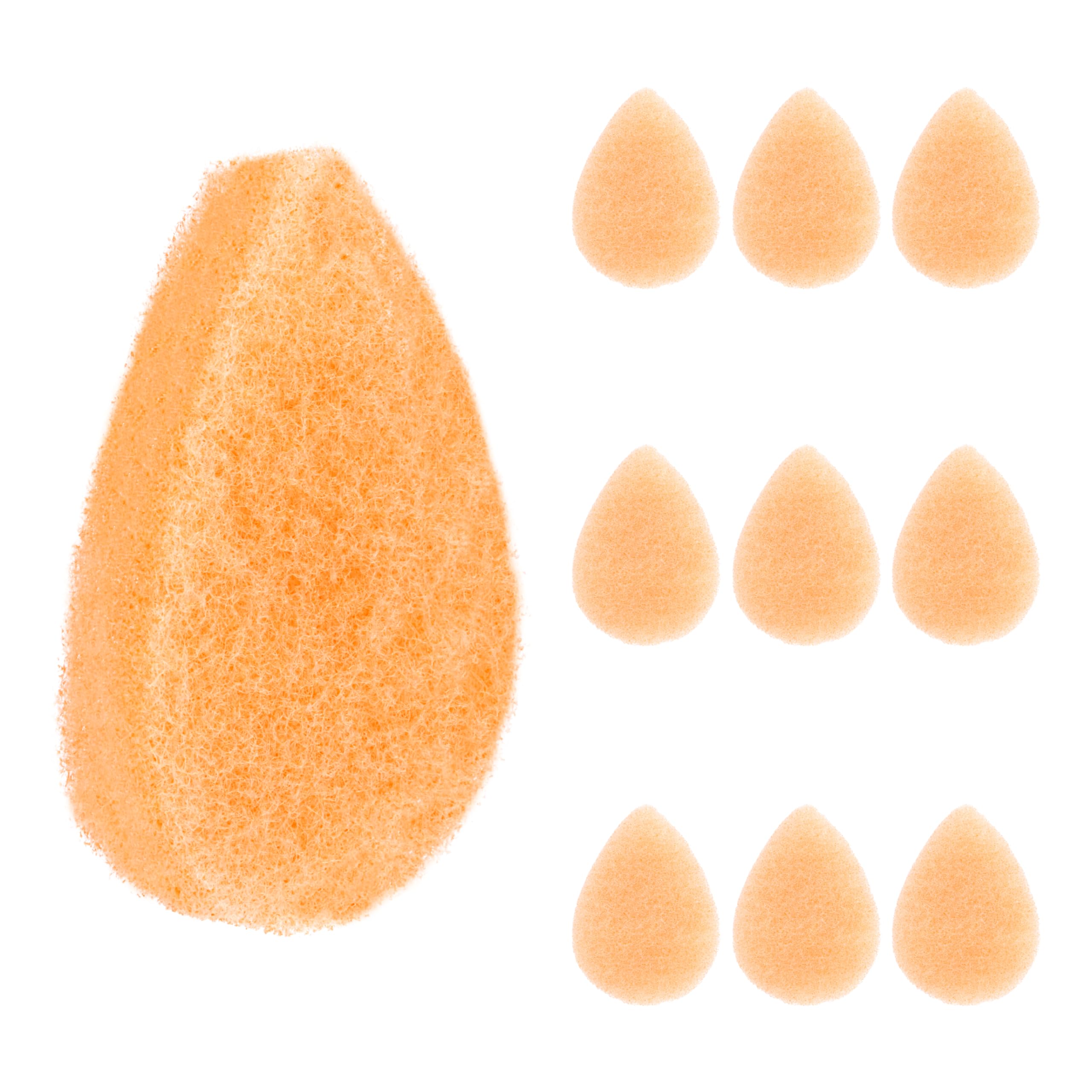 10 Pack Facial Sponge for Daily Deep Cleansing - Regular Buff Style Exfoliating Pads for Removing Dead Skin, Dirt & Makeup - Normal to Oily - Made in The USA - Reusable Puf - Natural