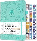 Clever Fox Fitness & Food Journal Turquoise A5 Hardcover Undated