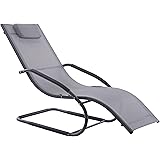 VivereWave Aluminum Lounger, Grey