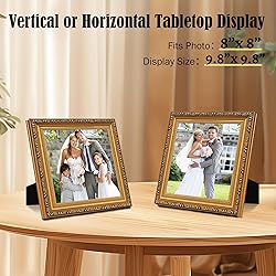 MIEVU 8×8 Picture Frame - Gold Picture Frames for