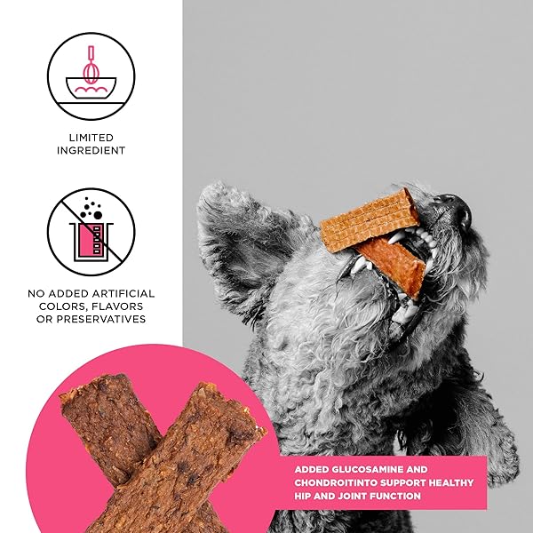 LIBERTY FUNCTIONAL HEALTHY HIP AND JOINT DOG JERKY TREATS, CHICKEN, 5 OUNCE